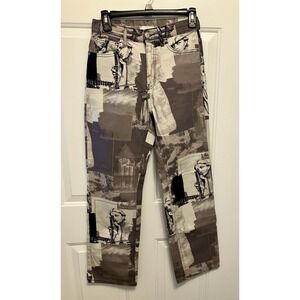 BDG Urban Outfitters Sz 3/5 25 Cowboy Gray Statue‎ Patchwork Print Jeans Women's